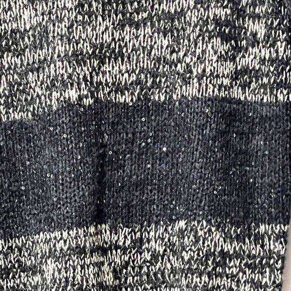 Ann Taylor Loft Black & White Striped Sequin Knit Sweater Size S - Picture 3 of 8